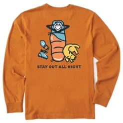 Men's Jake And Rocket Stay Out All Night Long Sleeve Crusher Tee 10 Men's Jake And Rocket Stay Out All Night Long Sleeve Crusher Tee -One Family Clothing Mens Jake and Rocket Stay Out All Night Long Sleeve Crusher Tee 77526 5 lg