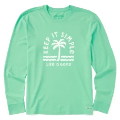 Men's Keep It Simple Palm Long Sleeve Crusher-LITE Tee
