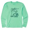 Men's Keep It Simple Palms Long Sleeve Crusher Tee