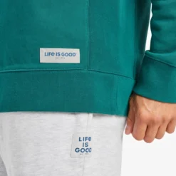 Men's LIG Mountain Sunrise Simply True Fleece Crew 8 Men's LIG Mountain Sunrise Simply True Fleece Crew -One Family Clothing Mens LIG Mountain Sunrise Simply True Fleece Crew 77907 4 lg