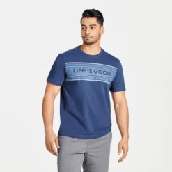 Men's LIG Seam Stripes Crusher-LITE Tee -One Family Clothing Mens LIG Seam Stripes Crusher LITE Tee 73299 3 lg