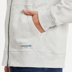 Men's LIG Wordmark Stack Simply True Fleece Zip Hoodie -One Family Clothing Mens LIG Wordmark Stack Simply True Fleece Zip Hoodie 80932 4 lg