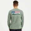 Men's Land That I Love Flag Long Sleeve Crusher Tee