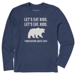 Men's Let's Eat, Kids Long Sleeve Crusher-LITE Tee