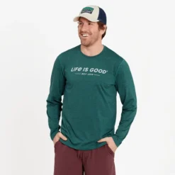 Men's Life Is Good In Motion Long Sleeve Active Tee