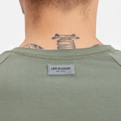 Men's Linear Mountainscape Crusher-FLEX Crew -One Family Clothing Mens Linear Mountainscape CrusherFLEX Crew 80609 4 lg