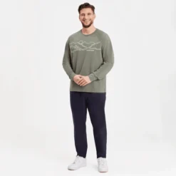 Men's Linear Mountainscape Crusher-FLEX Crew -One Family Clothing Mens Linear Mountainscape CrusherFLEX Crew 80609 5 lg