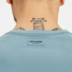 Men's Linear Sun And Wave Crusher-FLEX Crew -One Family Clothing Mens Linear Sun and Wave CrusherFLEX Crew 80608 4 lg