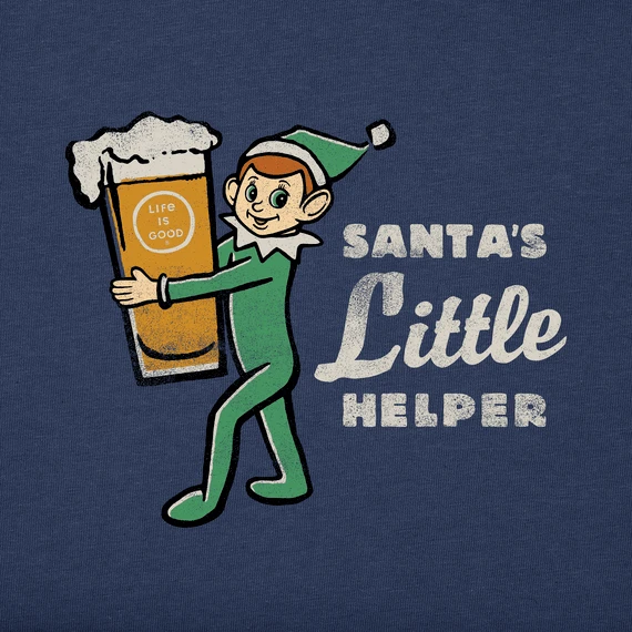 Men's Little Helper Long Sleeve Crusher Tee 2 Men's Little Helper Long Sleeve Crusher Tee - Image 2