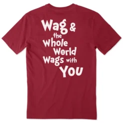 Men's Max Wags With YouCrusher Tee 8 Men's Max Wags With YouCrusher Tee -One Family Clothing Mens Max Wags with You Short Sleeve Crusher Tee 83538 4 lg