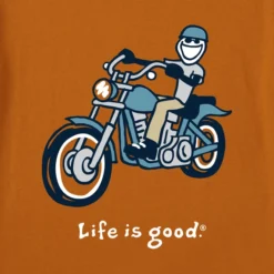 Men's Motorcycle JakeCrusher Tee 3 Men's Motorcycle JakeCrusher Tee -One Family Clothing Mens Motorcycle Jake Short Sleeve Crusher Tee 80707 2 lg