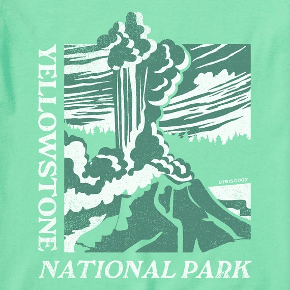 Men's Old Faithful Yellowstone Long Sleeve Crusher-LITE Tee 2 Men's Old Faithful Yellowstone Long Sleeve Crusher-LITE Tee - Image 2