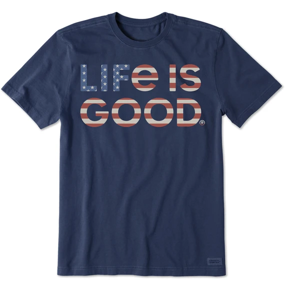 Men's Patriotic Life Is GoodCrusher Tee 1 Men's Patriotic Life Is GoodCrusher Tee