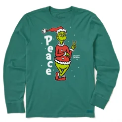 Men's Peace Grinch Long Sleeve Crusher Tee