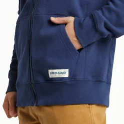 Men's Positive Lifestyle Ballyard Simply True Fleece Zip Hoodie -One Family Clothing Mens Positive Lifestyle Ballyard Simply True Fleece Zip Hoodie 89602 4 lg