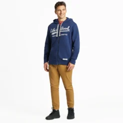 Men's Positive Lifestyle Ballyard Simply True Fleece Zip Hoodie -One Family Clothing Mens Positive Lifestyle Ballyard Simply True Fleece Zip Hoodie 89602 5 lg