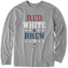 Men's Red, White, & Brew Long Sleeve Crusher-LITE Tee