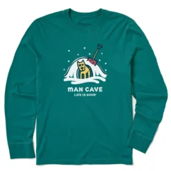 Men's Rocket Man Cave Long Sleeve Crusher Tee