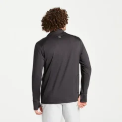 Men's Solid Active Quarter-Zip Pullover -One Family Clothing Mens Solid Active QuarterZip Pullover 71811 3 lg
