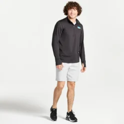 Men's Solid Active Quarter-Zip Pullover -One Family Clothing Mens Solid Active QuarterZip Pullover 71811 7 lg
