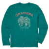 Men's Tribal Grandpa Bear Long Sleeve Crusher Tee