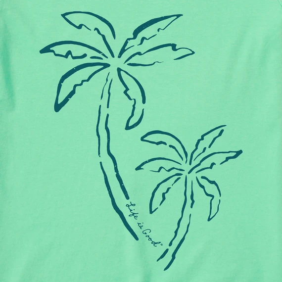 Men's Two Simple Palms Long Sleeve Crusher-LITE Tee 2 Men's Two Simple Palms Long Sleeve Crusher-LITE Tee - Image 2