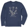 Men's USA 1776 Eagle Long Sleeve Crusher-LITE Tee