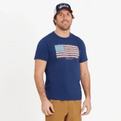 Men's Yankee Doodle Flag Textured Slub Tee