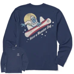 Men's Yeti Snowboard Monster Day Long Sleeve Crusher-LITE Tee