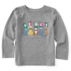 Toddler Peace Pooches Long Sleeve Crusher Tee