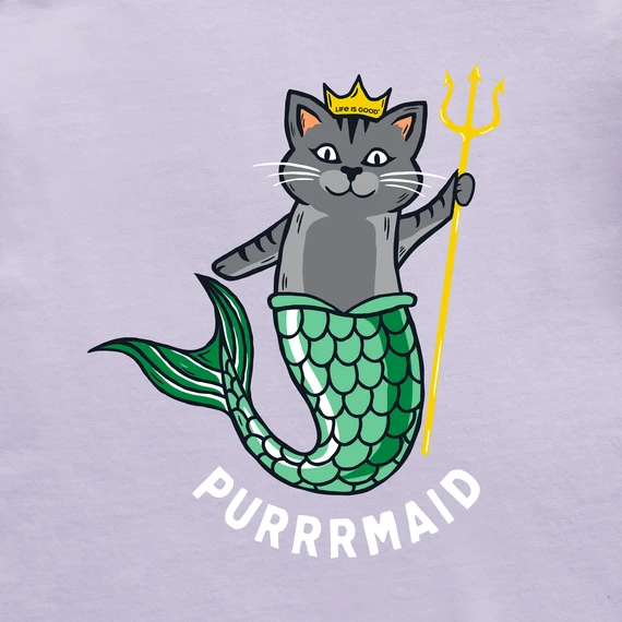 Toddler Purrrmaid Long Sleeve Crusher Tee 2 Toddler Purrrmaid Long Sleeve Crusher Tee - Image 2