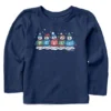 Toddler Snowmen Of Peace Long Sleeve Crusher Tee