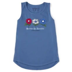 Women's America The Beautiful Daisies Sleeveless High-Low Crusher-LITE Tank