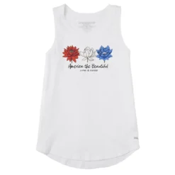 Women's America The Beautiful Lotus Sleeveless High-Low Crusher-LITE Tank