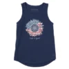 Women's American Sunflower Sleeveless High-Low Crusher-LITE Tank