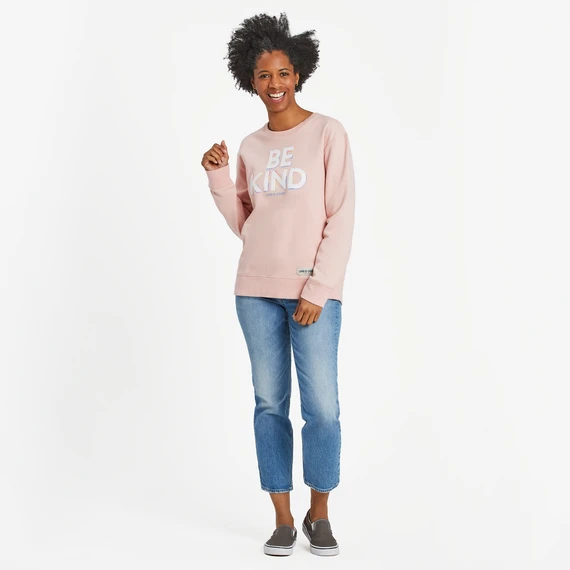 Women's Be Kind Spectrum Simply True Fleece Crew 5 Women's Be Kind Spectrum Simply True Fleece Crew - Image 5