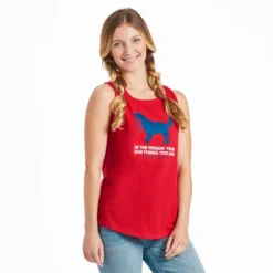 Women's Be The Person Retriever Sleeveless High-Low Crusher Tank