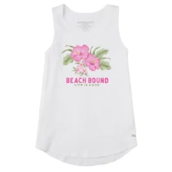 Women's Beach Bound Hibiscus Sleeveless High-Low Crusher-LITE Tank