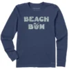 Women's Beach Bum Tropical Drink Long Sleeve Crusher-LITE Tee