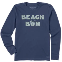 Women's Beach Bum Tropical Drink Long Sleeve Crusher-LITE Tee