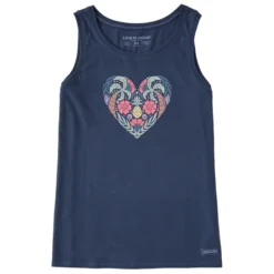 Women's Beach Design Heart Crusher-LITE Tank