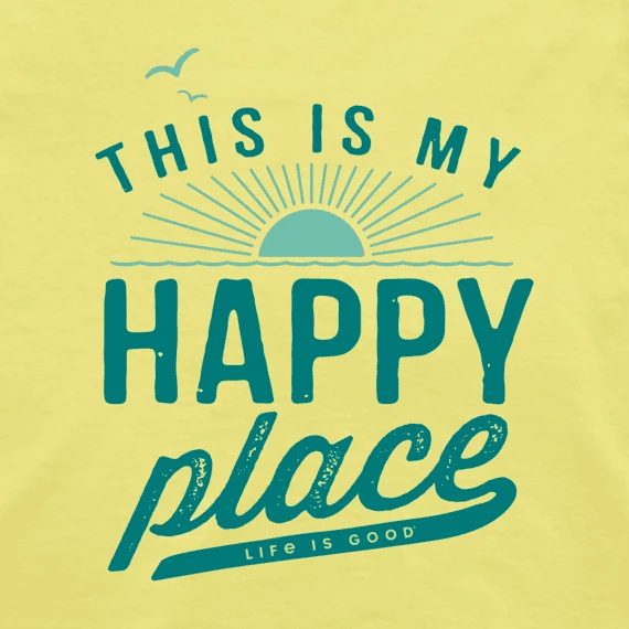 Women's Beach Happy Place Crusher-LITE Crew 2 Women's Beach Happy Place Crusher-LITE Crew - Image 2