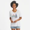 Women's Beach Landscape Sketch Relaxed FitSlub Tee