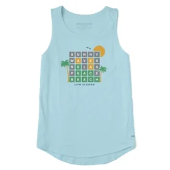 Women's Beach Word Game Sleeveless High-Low Crusher-LITE Tank