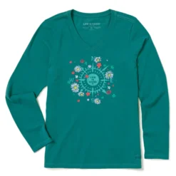 Women's Beauty In All Directions Long Sleeve Crusher-LITE Vee