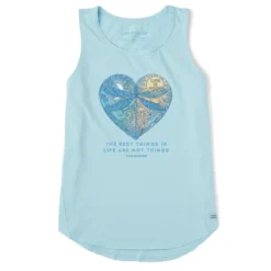 Women's Best Things Dragonfly Heart Sleeveless High-Low Crusher-LITE Tank
