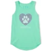Women's Best Things Paw Heart Sleeveless High-Low Crusher-LITE Tank