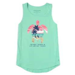 Women's Best Things Sea Turtle Beach Sleeveless High-Low Crusher-LITE Tank