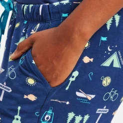 Women's Camp LIG Pattern Lightweight Sleep Pant -One Family Clothing Womens Camp LIG Pattern Lightweight Sleep Pant 77659 4 lg