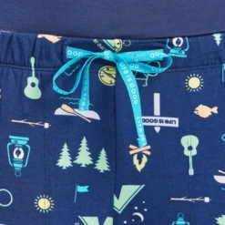 Women's Camp LIG Pattern Lightweight Sleep Pant -One Family Clothing Womens Camp LIG Pattern Lightweight Sleep Pant 77659 5 lg